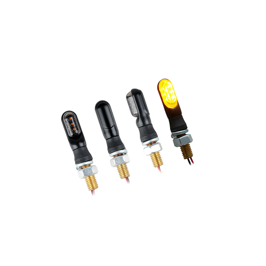 Mini LED Blinker Motorrad PHB-MOTO Blinker shorty mit E-Prüfzeichen 4 Stück