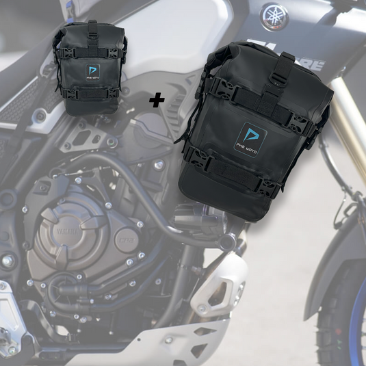 2x Sturzbügeltasche PHB-MOTO 6L für Motorrad Schutzbügel wasserdicht paar schwarz