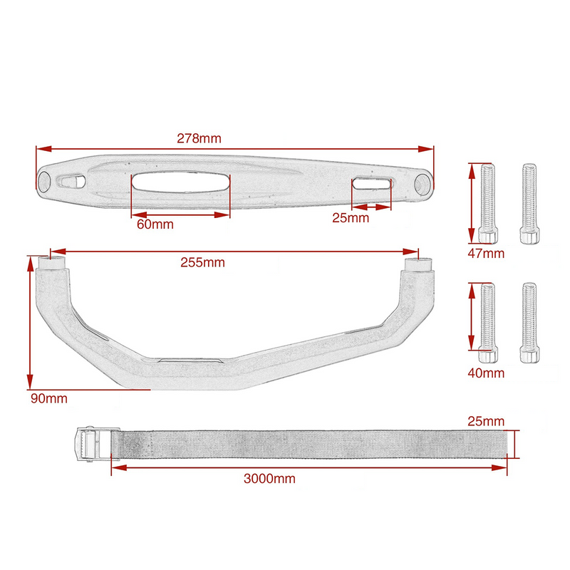 Laad de afbeelding in de galerijviewer, Passagier handgrepen passend voor Yamaha Tenere 700 19-24 PHB-MOTO duo handgreep blauw
