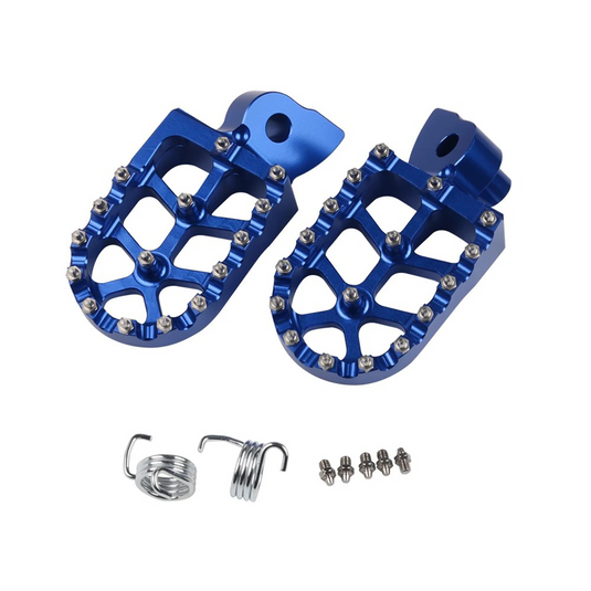 Repose-pieds MX pour Yamaha YZ/F 65/85/125/250/450 WR/F 250/450 PHB-MOTO bleu