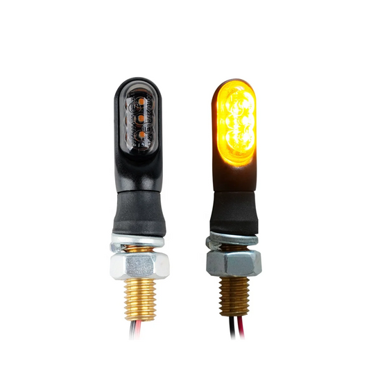 Mini LED Blinker Motorrad PHB-MOTO Blinker shorty mit E-Prüfzeichen 2 Stück