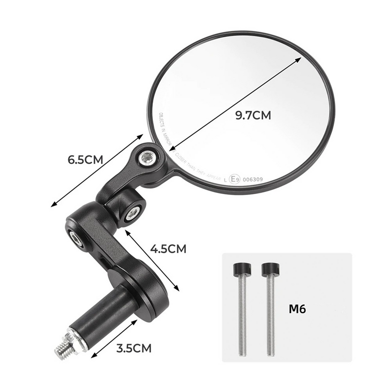 Chargez l&#39;image dans la visionneuse de la galerie, Rétroviseur d&#39;extrémité de guidon de moto R2 PHB-MOTO avec paire de rétroviseurs E-mark
