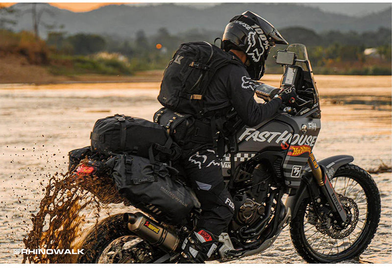 Laad de afbeelding in de galerijviewer, Rhinowalk Motorrad Satteltasche 28L (14L*2) Wasserdicht Motor Seitentasche Gepäcktasche Hecktasche Hinterradtasche
