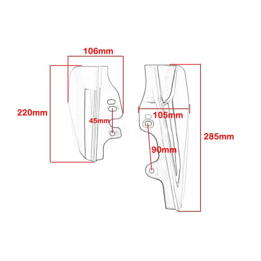 Déflecteur d'air sur mesure pour Harley Davidson Touring 01-08 protection thermique PHB-Moto